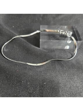 Vintage Sterling Silver Snake Chain Bracelet Italy Minimalist 7"